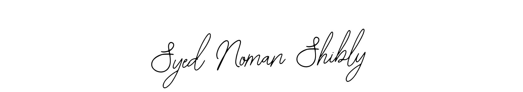 The best way (Bearetta-2O07w) to make a short signature is to pick only two or three words in your name. The name Syed Noman Shibly include a total of six letters. For converting this name. Syed Noman Shibly signature style 12 images and pictures png