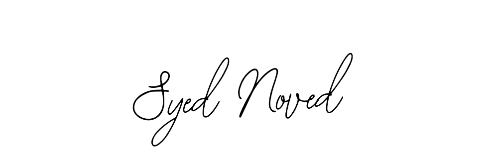 How to make Syed Noved name signature. Use Bearetta-2O07w style for creating short signs online. This is the latest handwritten sign. Syed Noved signature style 12 images and pictures png