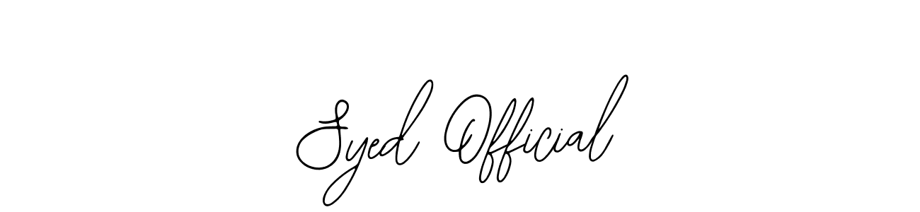 It looks lik you need a new signature style for name Syed Official. Design unique handwritten (Bearetta-2O07w) signature with our free signature maker in just a few clicks. Syed Official signature style 12 images and pictures png