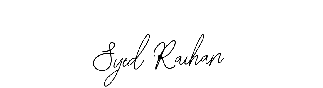 The best way (Bearetta-2O07w) to make a short signature is to pick only two or three words in your name. The name Syed Raihan include a total of six letters. For converting this name. Syed Raihan signature style 12 images and pictures png