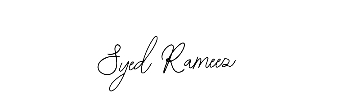 The best way (Bearetta-2O07w) to make a short signature is to pick only two or three words in your name. The name Syed Rameez include a total of six letters. For converting this name. Syed Rameez signature style 12 images and pictures png