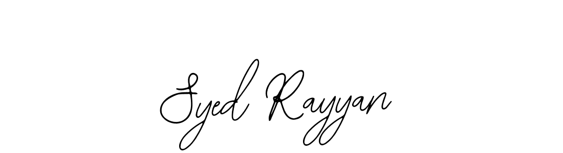 Design your own signature with our free online signature maker. With this signature software, you can create a handwritten (Bearetta-2O07w) signature for name Syed Rayyan. Syed Rayyan signature style 12 images and pictures png