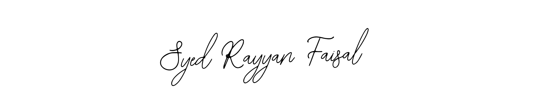 How to make Syed Rayyan Faisal name signature. Use Bearetta-2O07w style for creating short signs online. This is the latest handwritten sign. Syed Rayyan Faisal signature style 12 images and pictures png