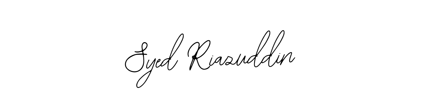 You should practise on your own different ways (Bearetta-2O07w) to write your name (Syed Riazuddin) in signature. don't let someone else do it for you. Syed Riazuddin signature style 12 images and pictures png