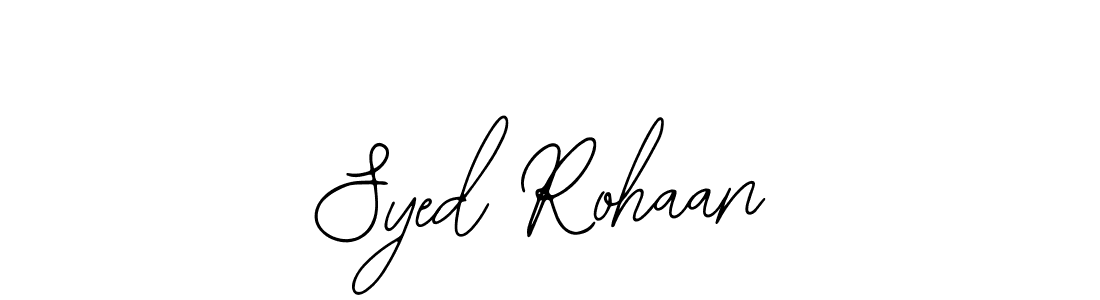 The best way (Bearetta-2O07w) to make a short signature is to pick only two or three words in your name. The name Syed Rohaan include a total of six letters. For converting this name. Syed Rohaan signature style 12 images and pictures png