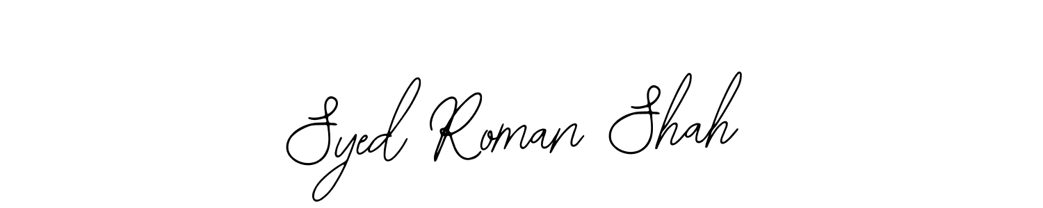 The best way (Bearetta-2O07w) to make a short signature is to pick only two or three words in your name. The name Syed Roman Shah include a total of six letters. For converting this name. Syed Roman Shah signature style 12 images and pictures png