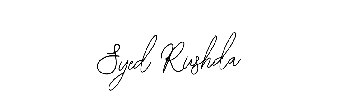 Bearetta-2O07w is a professional signature style that is perfect for those who want to add a touch of class to their signature. It is also a great choice for those who want to make their signature more unique. Get Syed Rushda name to fancy signature for free. Syed Rushda signature style 12 images and pictures png