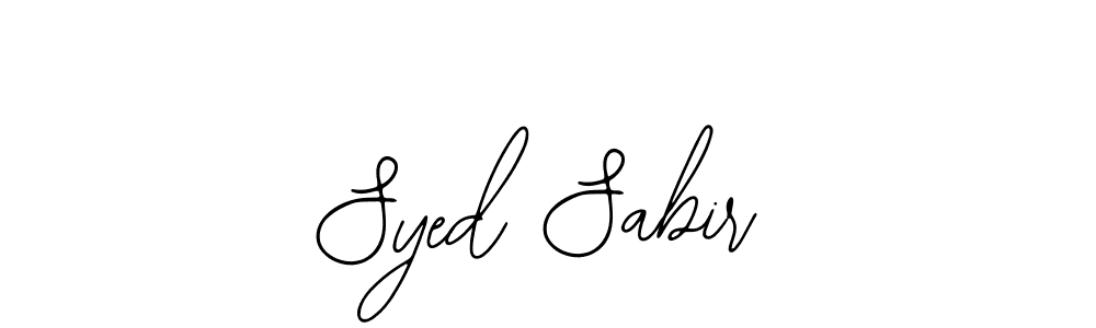 The best way (Bearetta-2O07w) to make a short signature is to pick only two or three words in your name. The name Syed Sabir include a total of six letters. For converting this name. Syed Sabir signature style 12 images and pictures png
