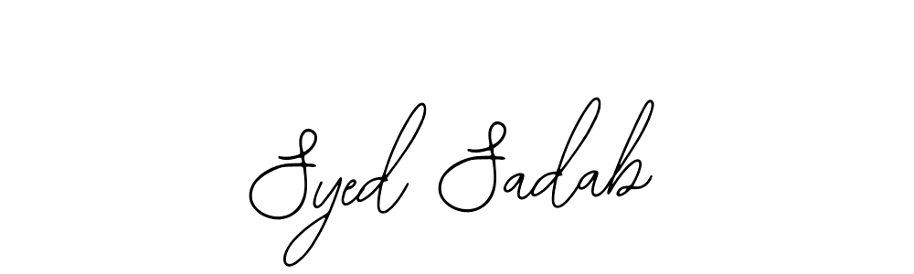 Syed Sadab stylish signature style. Best Handwritten Sign (Bearetta-2O07w) for my name. Handwritten Signature Collection Ideas for my name Syed Sadab. Syed Sadab signature style 12 images and pictures png