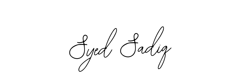 Also You can easily find your signature by using the search form. We will create Syed Sadiq name handwritten signature images for you free of cost using Bearetta-2O07w sign style. Syed Sadiq signature style 12 images and pictures png