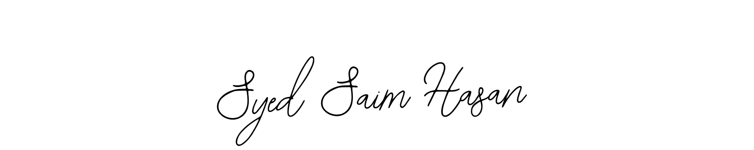 Make a beautiful signature design for name Syed Saim Hasan. With this signature (Bearetta-2O07w) style, you can create a handwritten signature for free. Syed Saim Hasan signature style 12 images and pictures png