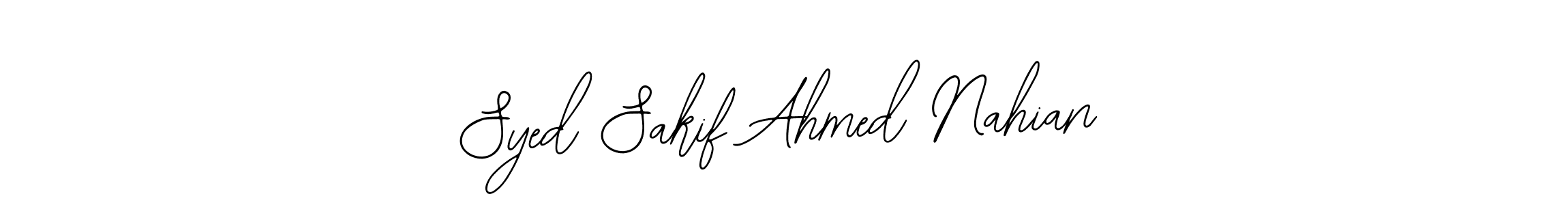 Use a signature maker to create a handwritten signature online. With this signature software, you can design (Bearetta-2O07w) your own signature for name Syed Sakif Ahmed Nahian. Syed Sakif Ahmed Nahian signature style 12 images and pictures png