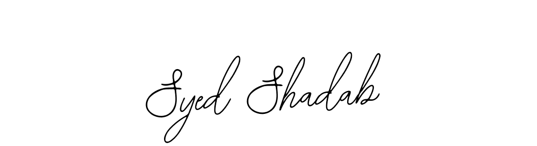 Also You can easily find your signature by using the search form. We will create Syed Shadab name handwritten signature images for you free of cost using Bearetta-2O07w sign style. Syed Shadab signature style 12 images and pictures png