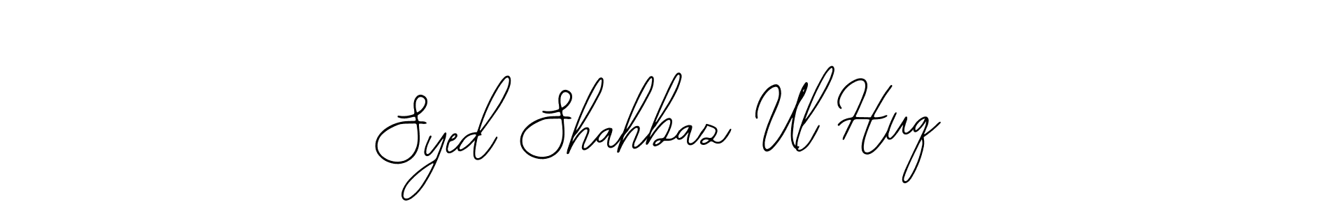 Design your own signature with our free online signature maker. With this signature software, you can create a handwritten (Bearetta-2O07w) signature for name Syed Shahbaz Ul Huq. Syed Shahbaz Ul Huq signature style 12 images and pictures png