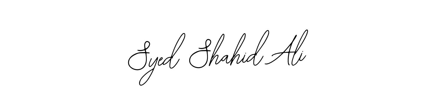 Use a signature maker to create a handwritten signature online. With this signature software, you can design (Bearetta-2O07w) your own signature for name Syed Shahid Ali. Syed Shahid Ali signature style 12 images and pictures png