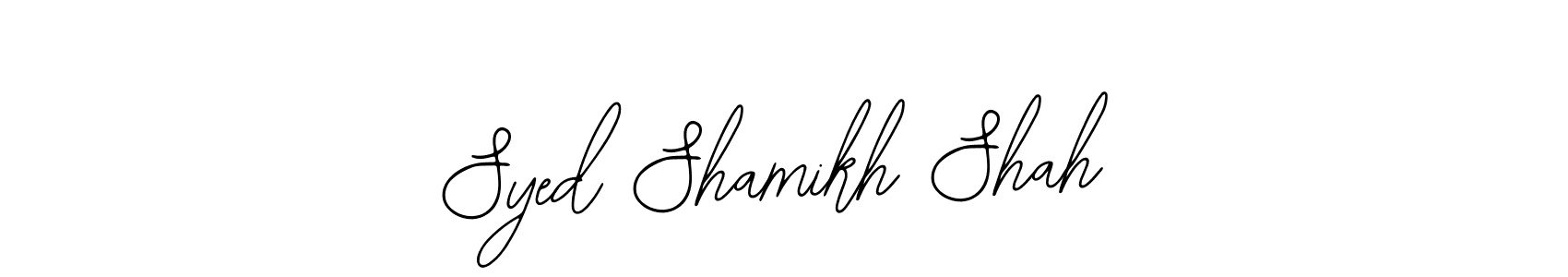 Make a beautiful signature design for name Syed Shamikh Shah. Use this online signature maker to create a handwritten signature for free. Syed Shamikh Shah signature style 12 images and pictures png