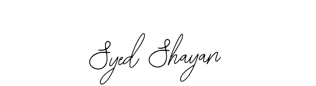 The best way (Bearetta-2O07w) to make a short signature is to pick only two or three words in your name. The name Syed Shayan include a total of six letters. For converting this name. Syed Shayan signature style 12 images and pictures png