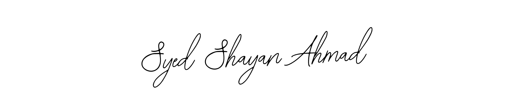 You should practise on your own different ways (Bearetta-2O07w) to write your name (Syed Shayan Ahmad) in signature. don't let someone else do it for you. Syed Shayan Ahmad signature style 12 images and pictures png