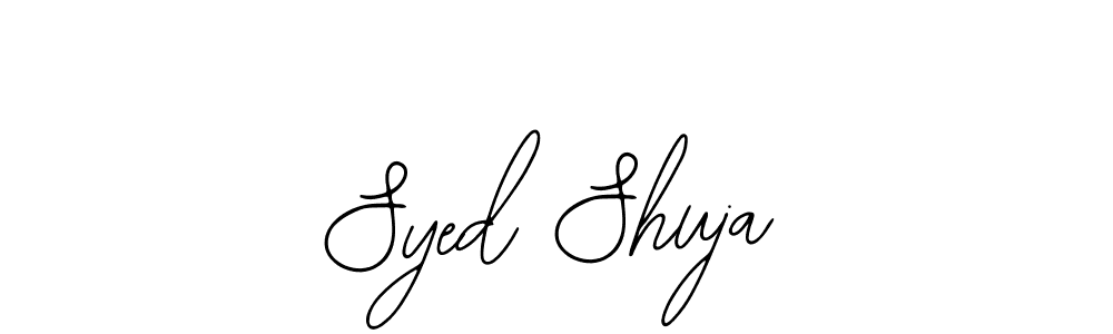 The best way (Bearetta-2O07w) to make a short signature is to pick only two or three words in your name. The name Syed Shuja include a total of six letters. For converting this name. Syed Shuja signature style 12 images and pictures png
