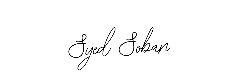 Bearetta-2O07w is a professional signature style that is perfect for those who want to add a touch of class to their signature. It is also a great choice for those who want to make their signature more unique. Get Syed Soban name to fancy signature for free. Syed Soban signature style 12 images and pictures png