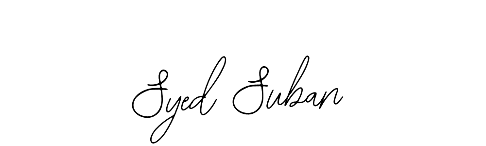 Design your own signature with our free online signature maker. With this signature software, you can create a handwritten (Bearetta-2O07w) signature for name Syed Suban. Syed Suban signature style 12 images and pictures png