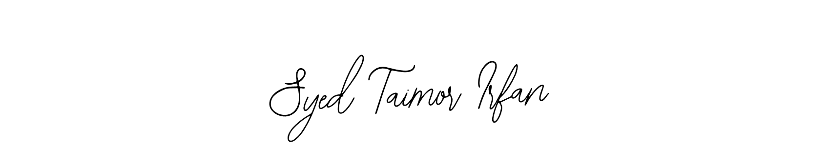 The best way (Bearetta-2O07w) to make a short signature is to pick only two or three words in your name. The name Syed Taimor Irfan include a total of six letters. For converting this name. Syed Taimor Irfan signature style 12 images and pictures png