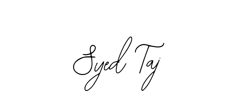 How to make Syed Taj name signature. Use Bearetta-2O07w style for creating short signs online. This is the latest handwritten sign. Syed Taj signature style 12 images and pictures png