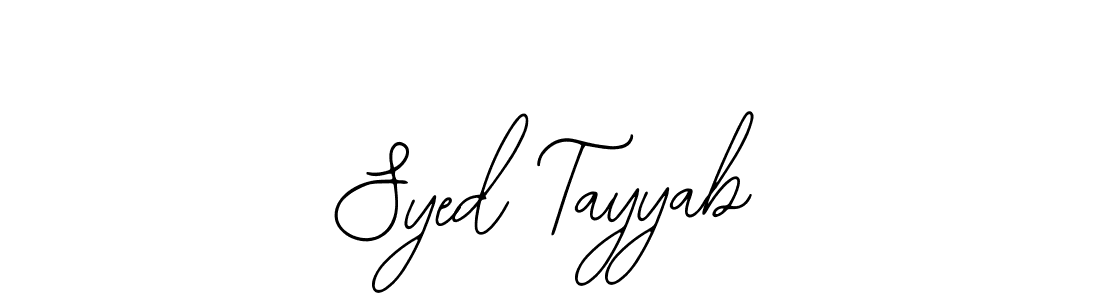 Use a signature maker to create a handwritten signature online. With this signature software, you can design (Bearetta-2O07w) your own signature for name Syed Tayyab. Syed Tayyab signature style 12 images and pictures png
