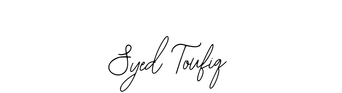 Similarly Bearetta-2O07w is the best handwritten signature design. Signature creator online .You can use it as an online autograph creator for name Syed Toufiq. Syed Toufiq signature style 12 images and pictures png