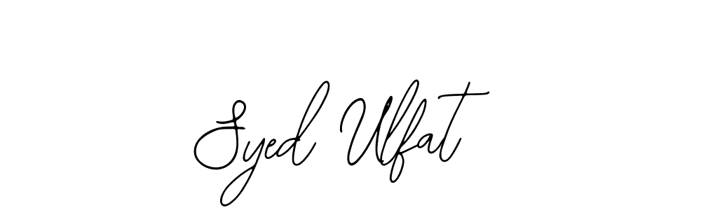 if you are searching for the best signature style for your name Syed Ulfat. so please give up your signature search. here we have designed multiple signature styles  using Bearetta-2O07w. Syed Ulfat signature style 12 images and pictures png