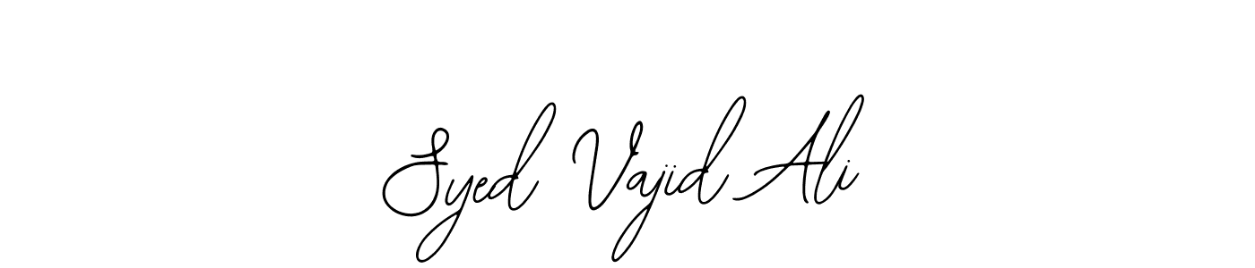 Bearetta-2O07w is a professional signature style that is perfect for those who want to add a touch of class to their signature. It is also a great choice for those who want to make their signature more unique. Get Syed Vajid Ali name to fancy signature for free. Syed Vajid Ali signature style 12 images and pictures png