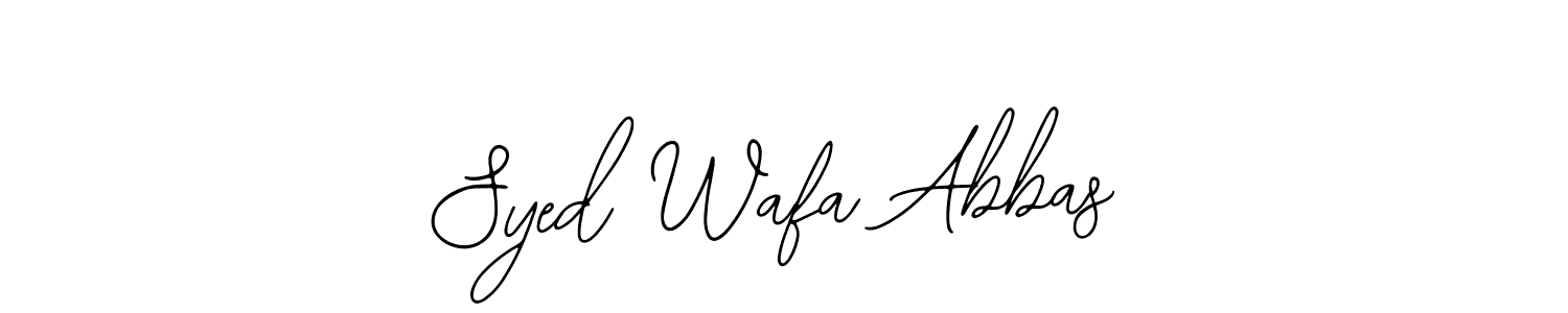 Make a beautiful signature design for name Syed Wafa Abbas. With this signature (Bearetta-2O07w) style, you can create a handwritten signature for free. Syed Wafa Abbas signature style 12 images and pictures png