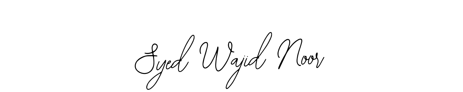 How to make Syed Wajid Noor name signature. Use Bearetta-2O07w style for creating short signs online. This is the latest handwritten sign. Syed Wajid Noor signature style 12 images and pictures png