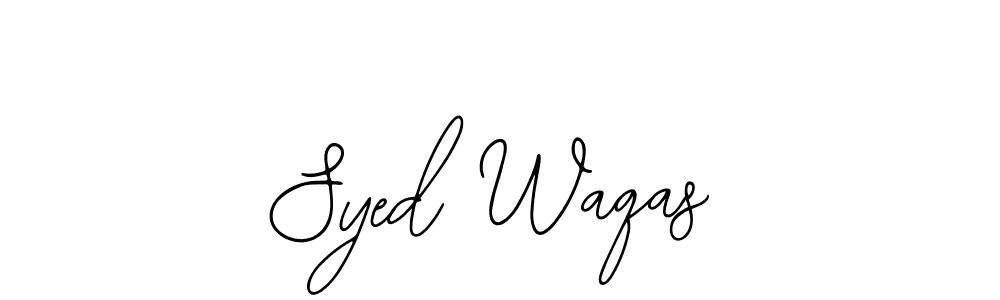 How to make Syed Waqas name signature. Use Bearetta-2O07w style for creating short signs online. This is the latest handwritten sign. Syed Waqas signature style 12 images and pictures png