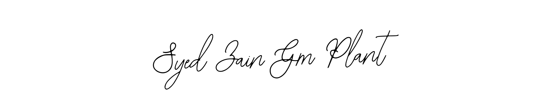 Use a signature maker to create a handwritten signature online. With this signature software, you can design (Bearetta-2O07w) your own signature for name Syed Zain Gm Plant. Syed Zain Gm Plant signature style 12 images and pictures png