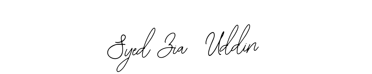 Use a signature maker to create a handwritten signature online. With this signature software, you can design (Bearetta-2O07w) your own signature for name Syed Zia  Uddin. Syed Zia  Uddin signature style 12 images and pictures png