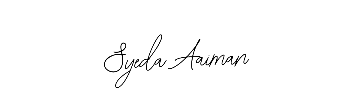 Create a beautiful signature design for name Syeda Aaiman. With this signature (Bearetta-2O07w) fonts, you can make a handwritten signature for free. Syeda Aaiman signature style 12 images and pictures png