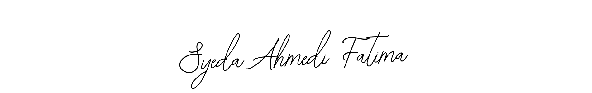 Make a beautiful signature design for name Syeda Ahmedi Fatima. Use this online signature maker to create a handwritten signature for free. Syeda Ahmedi Fatima signature style 12 images and pictures png