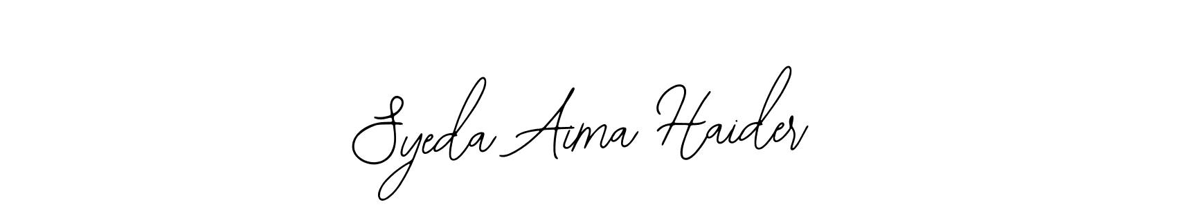 Create a beautiful signature design for name Syeda Aima Haider. With this signature (Bearetta-2O07w) fonts, you can make a handwritten signature for free. Syeda Aima Haider signature style 12 images and pictures png