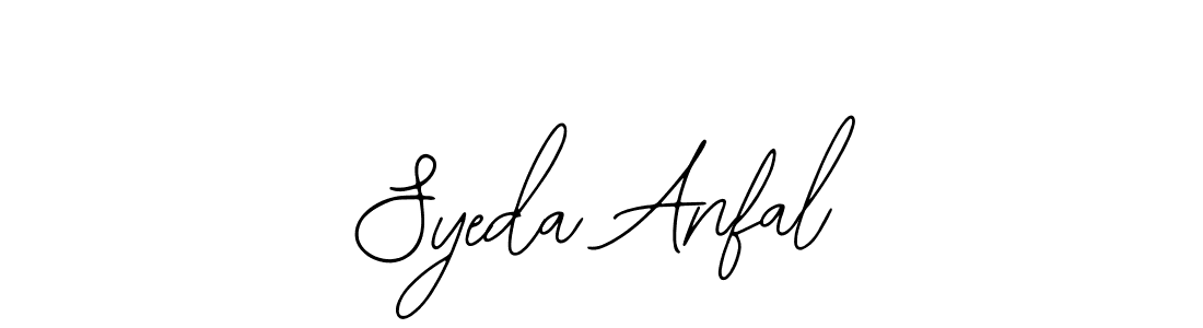 You should practise on your own different ways (Bearetta-2O07w) to write your name (Syeda Anfal) in signature. don't let someone else do it for you. Syeda Anfal signature style 12 images and pictures png