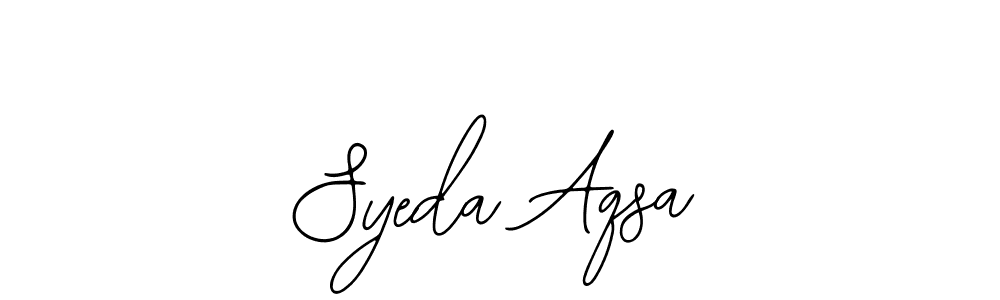Create a beautiful signature design for name Syeda Aqsa. With this signature (Bearetta-2O07w) fonts, you can make a handwritten signature for free. Syeda Aqsa signature style 12 images and pictures png