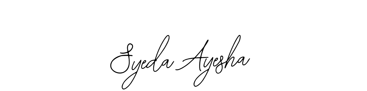 Similarly Bearetta-2O07w is the best handwritten signature design. Signature creator online .You can use it as an online autograph creator for name Syeda Ayesha. Syeda Ayesha signature style 12 images and pictures png