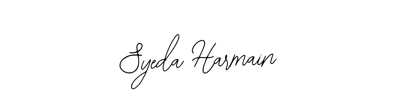 Bearetta-2O07w is a professional signature style that is perfect for those who want to add a touch of class to their signature. It is also a great choice for those who want to make their signature more unique. Get Syeda Harmain name to fancy signature for free. Syeda Harmain signature style 12 images and pictures png