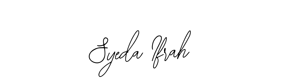 Design your own signature with our free online signature maker. With this signature software, you can create a handwritten (Bearetta-2O07w) signature for name Syeda Ifrah. Syeda Ifrah signature style 12 images and pictures png