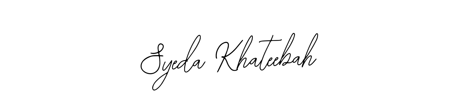 Once you've used our free online signature maker to create your best signature Bearetta-2O07w style, it's time to enjoy all of the benefits that Syeda Khateebah name signing documents. Syeda Khateebah signature style 12 images and pictures png