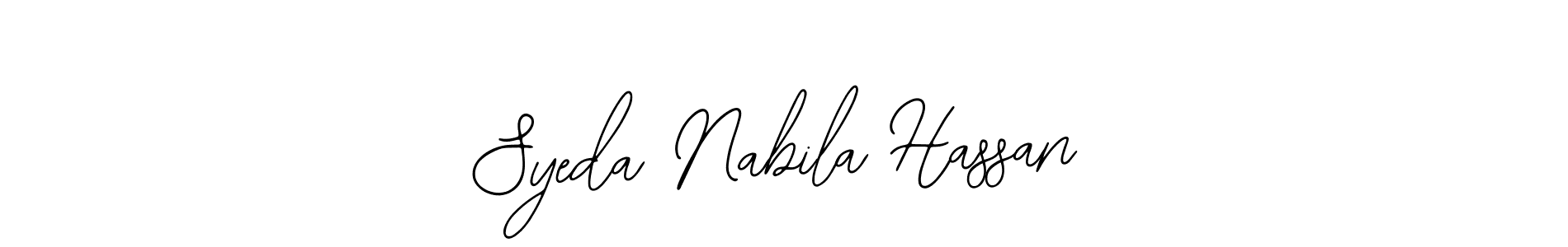 Create a beautiful signature design for name Syeda Nabila Hassan. With this signature (Bearetta-2O07w) fonts, you can make a handwritten signature for free. Syeda Nabila Hassan signature style 12 images and pictures png