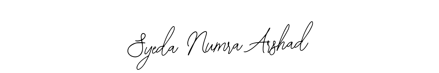 Similarly Bearetta-2O07w is the best handwritten signature design. Signature creator online .You can use it as an online autograph creator for name Syeda Numra Arshad. Syeda Numra Arshad signature style 12 images and pictures png