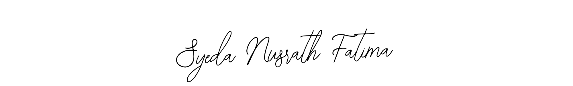 Design your own signature with our free online signature maker. With this signature software, you can create a handwritten (Bearetta-2O07w) signature for name Syeda Nusrath Fatima. Syeda Nusrath Fatima signature style 12 images and pictures png