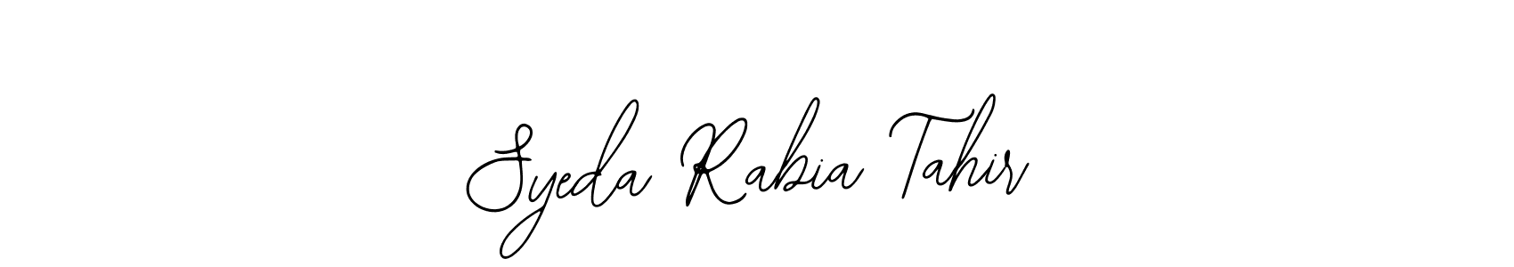 Use a signature maker to create a handwritten signature online. With this signature software, you can design (Bearetta-2O07w) your own signature for name Syeda Rabia Tahir. Syeda Rabia Tahir signature style 12 images and pictures png