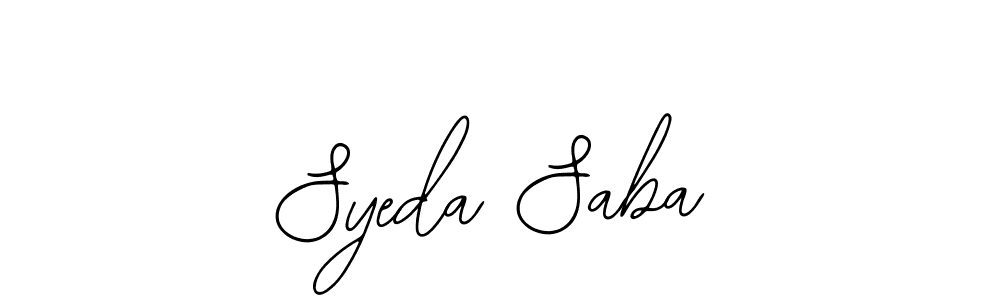 Syeda Saba stylish signature style. Best Handwritten Sign (Bearetta-2O07w) for my name. Handwritten Signature Collection Ideas for my name Syeda Saba. Syeda Saba signature style 12 images and pictures png